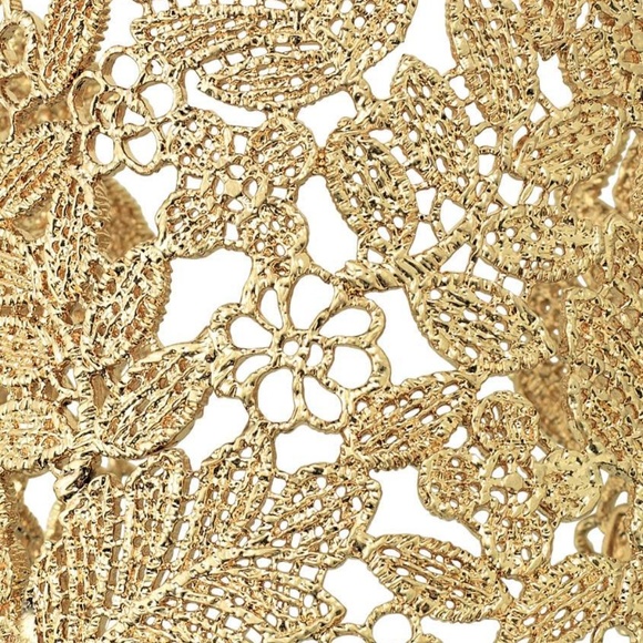 Stella and Dot Gold Cuff Bracelet - Chantilly Lace - Picture 4 of 4